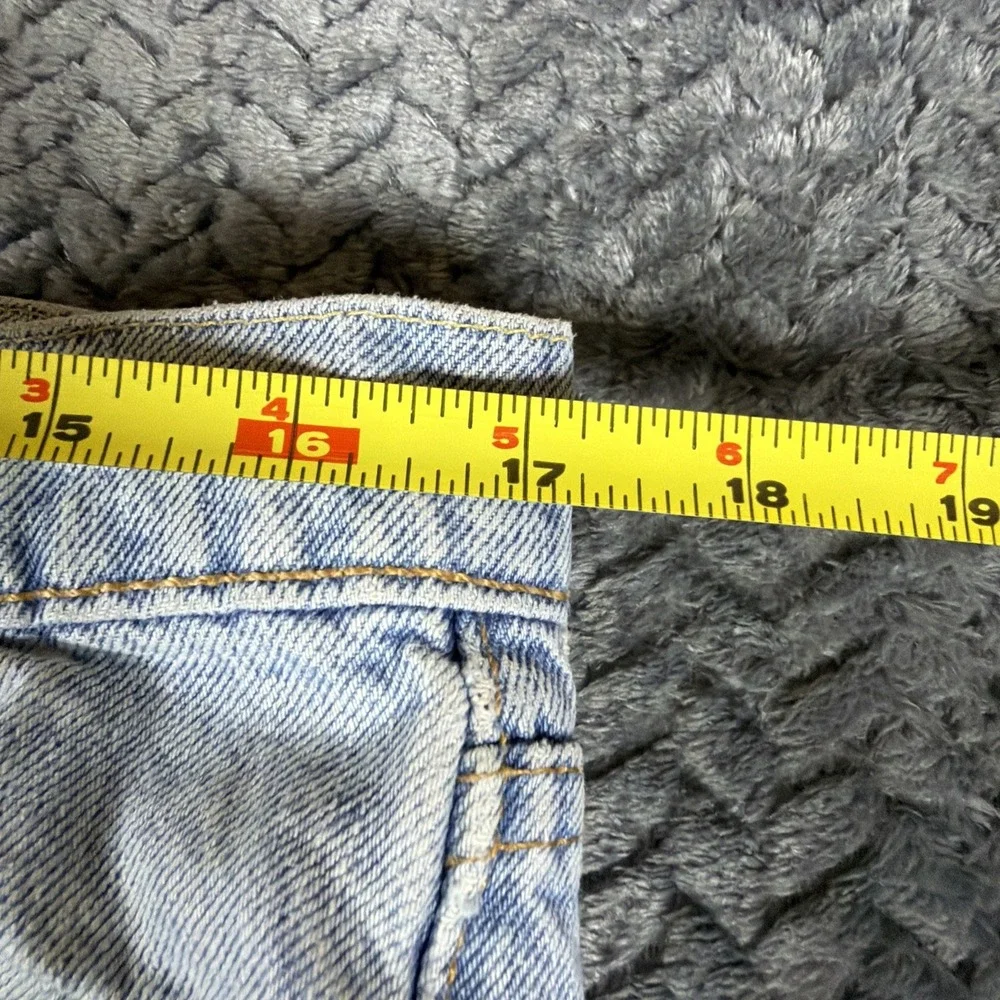 Levi's 510 Jeans Mens 34x32 Blue Light Wash Super Skinny Fit Straight Distressed